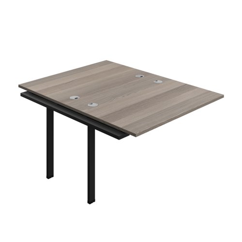 Synergy Bench Extension with Cable Ports: 2 Person (FSC) : 1200 800 Grey Oak/Black