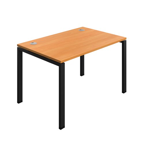 Synergy Bench with Cable Ports: 1 Person (FSC) : Goal Post Leg : 1200 800 Beech/Black