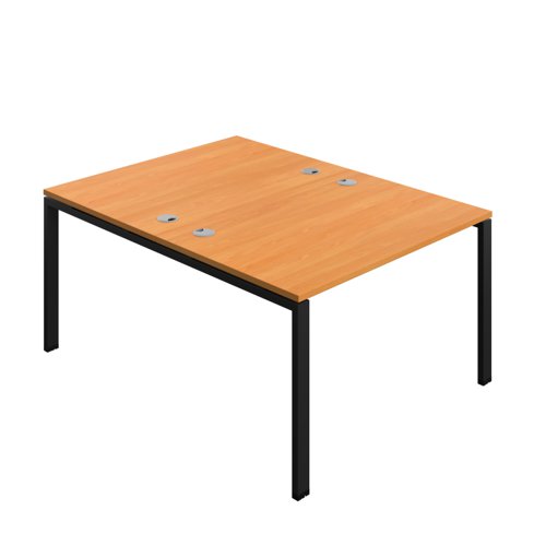 Synergy Bench with Cable Ports: 2 Person (FSC) : Goal Post Leg : 1200 800 Beech/Black