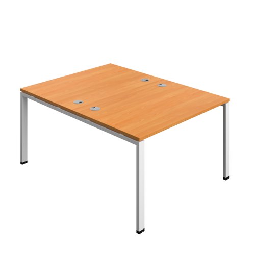 Synergy Bench with Cable Ports: 2 Person (FSC) : Goal Post Leg : 1200 800 Beech/White