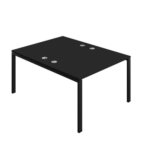 Synergy Bench with Cable Ports: 2 Person (FSC) : Goal Post Leg : 1200 800 Black/Black