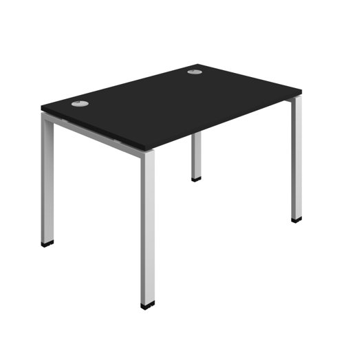 Synergy Bench with Cable Ports: 1 Person (FSC) : Goal Post Leg : 1200 800 Black/Silver