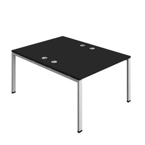 Synergy Bench with Cable Ports: 2 Person (FSC) : Goal Post Leg : 1200 800 Black/Silver