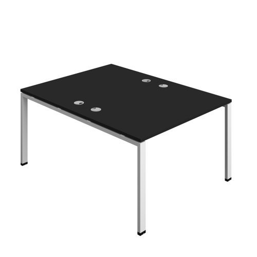 Synergy Bench with Cable Ports: 2 Person (FSC) : Goal Post Leg : 1200 800 Black/White