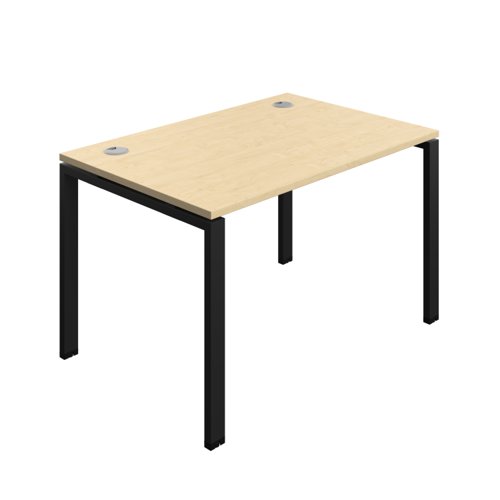 Synergy Bench with Cable Ports: 1 Person (FSC) : Goal Post Leg : 1200 800 Maple/Black
