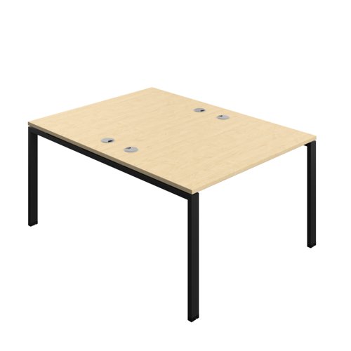 Synergy Bench with Cable Ports: 2 Person (FSC) : Goal Post Leg : 1200 800 Maple/Black