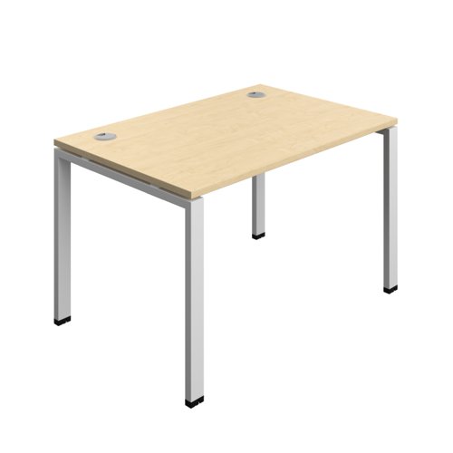 Synergy Bench with Cable Ports: 1 Person (FSC) : Goal Post Leg : 1200 800 Maple/Silver