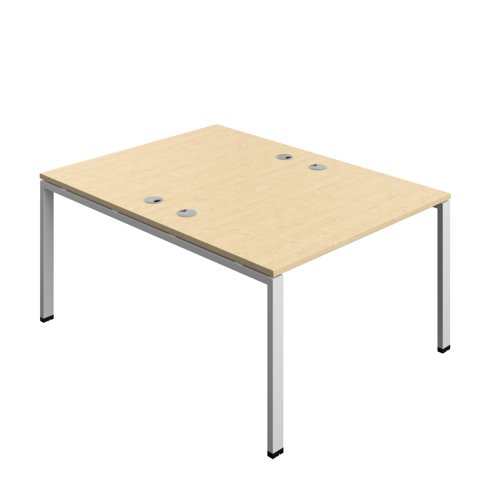 Synergy Bench with Cable Ports: 2 Person (FSC) : Goal Post Leg : 1200 800 Maple/Silver