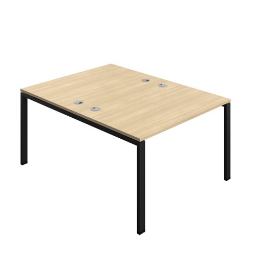 Synergy Bench with Cable Ports: 2 Person (FSC) : Goal Post Leg : 1200 800 Nova Oak/Black