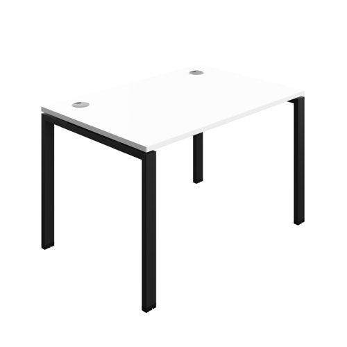 Synergy Bench with Cable Ports: 1 Person (FSC) : Goal Post Leg : 1200 800 White/Black