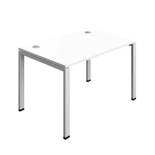 Synergy Bench with Cable Ports: 1 Person (FSC) : Goal Post Leg : 1200 800 White/Silver