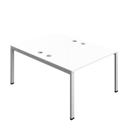 Synergy Bench with Cable Ports: 2 Person (FSC) : Goal Post Leg : 1200 800 White/Silver