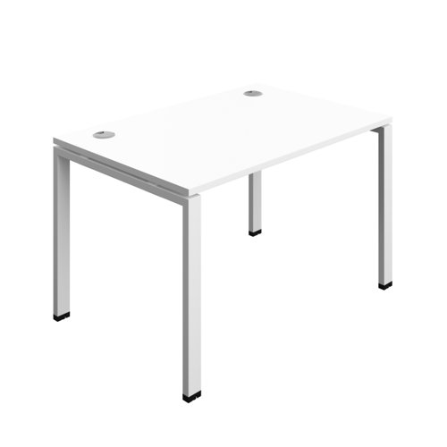 Synergy Bench with Cable Ports: 1 Person (FSC) : Goal Post Leg : 1200 800 White/White