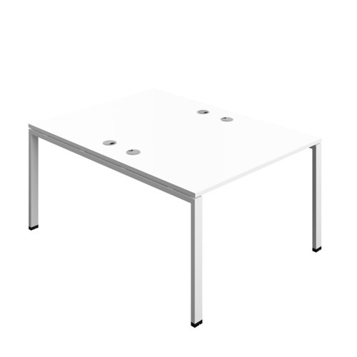 Synergy Bench with Cable Ports: 2 Person (FSC) : Goal Post Leg : 1200 800 White/White
