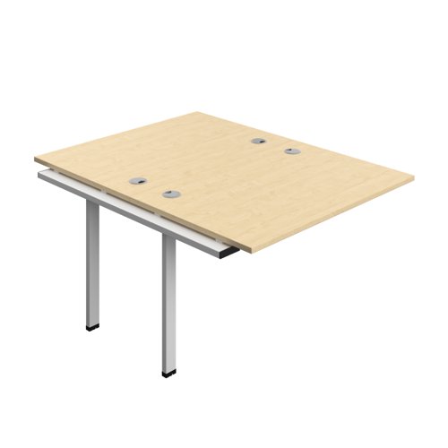 Synergy Bench Extension with Cable Ports: 2 Person (FSC) : 1200 800 Maple/Silver