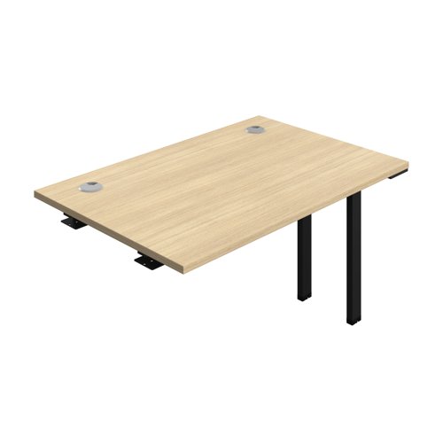 Synergy Bench Extension with Cable Ports: 1 Person (FSC) : 1200 800 Nova Oak/Black