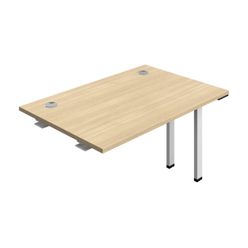 Synergy Bench Extension with Cable Ports: 1 Person (FSC) : 1200 800 Nova Oak/White