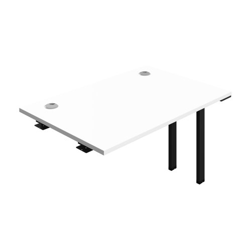 Synergy Bench Extension with Cable Ports: 1 Person (FSC) : 1200 800 White/Black