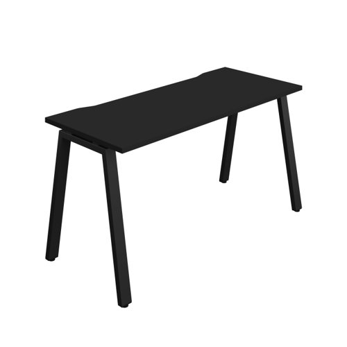 Synergy Bench with Cut Out: 1 Person (FSC) : A-Frame Leg : 1400 600 Black/Black