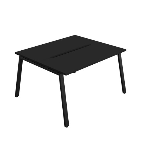 Synergy Bench with Cut Out: 2 Person (FSC) : A-Frame Leg : 1400 600 Black/Black