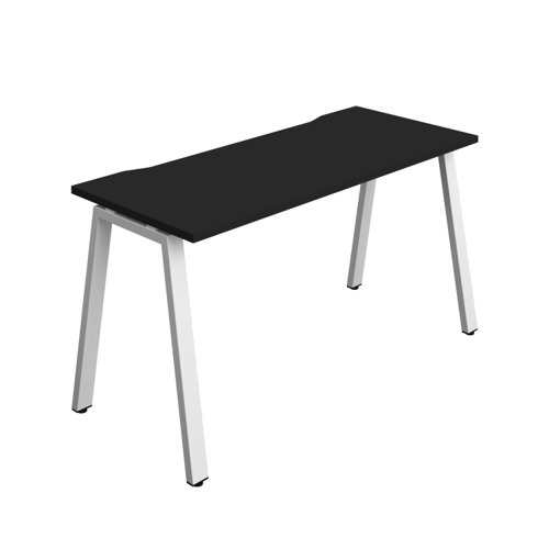 Synergy Bench with Cut Out: 1 Person (FSC) : A-Frame Leg : 1400 600 Black/White