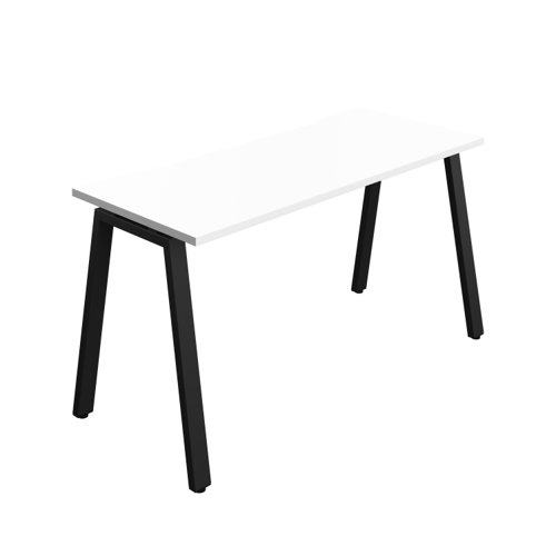 Synergy Bench with Cut Out: 1 Person (FSC) : A-Frame Leg : 1400 600 White/Black