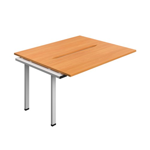 Synergy Bench Extension with Cut Out: 2 Person (FSC) : 1400 600 Beech/Silver