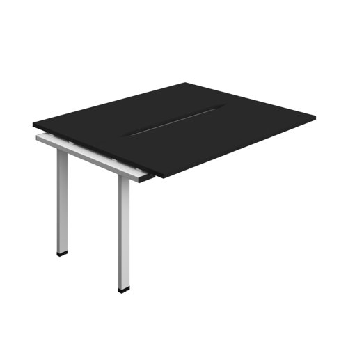 Synergy Bench Extension with Cut Out: 2 Person (FSC) : 1400 600 Black/Silver