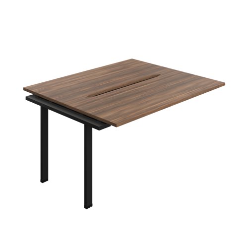 Synergy Bench Extension with Cut Out: 2 Person (FSC) : 1400 600 Dark Walnut/Black