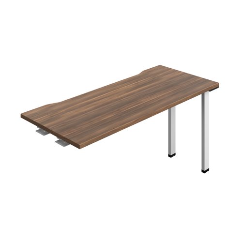 Synergy Bench Extension with Cut Out: 1 Person (FSC) : 1400 600 Dark Walnut/White