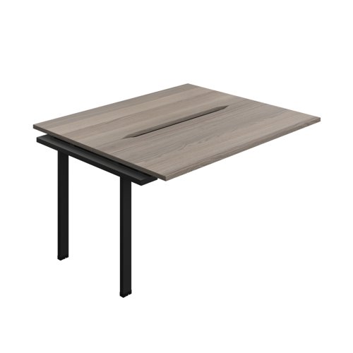 Synergy Bench Extension with Cut Out: 2 Person (FSC) : 1400 600 Grey Oak/Black