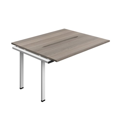 Synergy Bench Extension with Cut Out: 2 Person (FSC) : 1400 600 Grey Oak/White