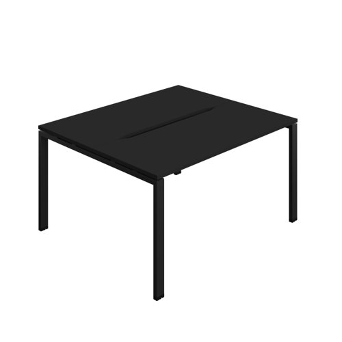 Synergy Bench with Cut Out: 2 Person (FSC) : Goal Post Leg : 1400 600 Black/Black