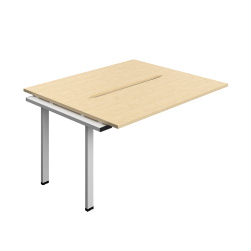 Synergy Bench Extension with Cut Out: 2 Person (FSC) : 1400 600 Maple/Silver