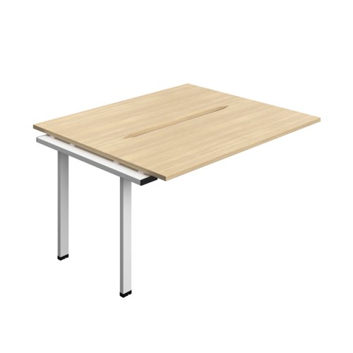 Synergy Bench Extension with Cut Out: 2 Person (FSC) : 1400 600 Nova Oak/White