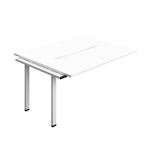 Synergy Bench Extension with Cut Out: 2 Person (FSC) : 1400 600 White/White