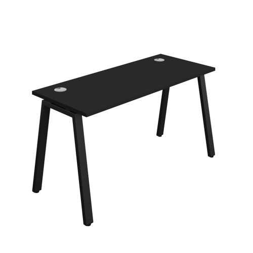 Synergy Bench with Cable Ports: 1 Person (FSC) : A-Frame Leg : 1400 600 Black/Black