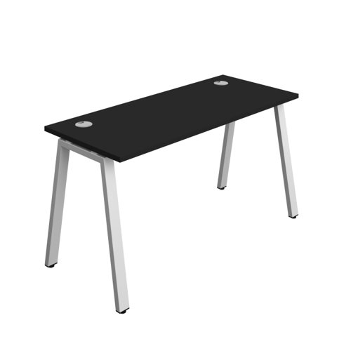 Synergy Bench with Cable Ports: 1 Person (FSC) : A-Frame Leg : 1400 600 Black/Silver