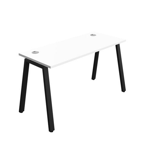 Synergy Bench with Cable Ports: 1 Person (FSC) : A-Frame Leg : 1400 600 White/Black