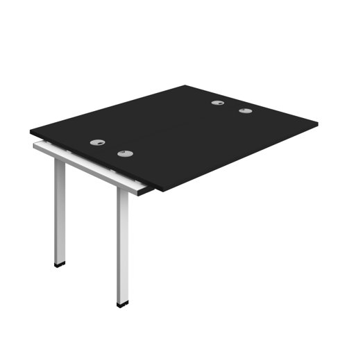 Synergy Bench Extension with Cable Ports: 2 Person (FSC) : 1400 600 Black/White