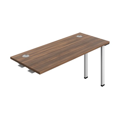 Synergy Bench Extension with Cable Ports: 1 Person (FSC) : 1400 600 Dark Walnut/White