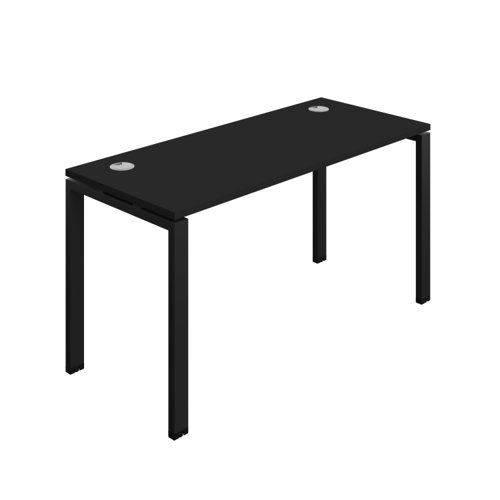 Synergy Bench with Cable Ports: 1 Person (FSC) : Goal Post Leg : 1400 600 Black/Black