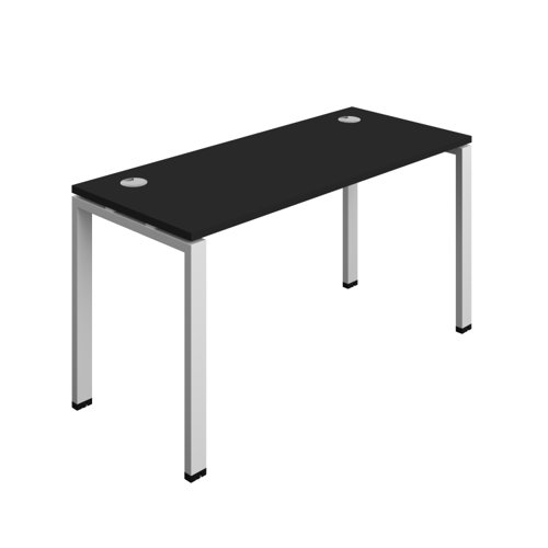 Synergy Bench with Cable Ports: 1 Person (FSC) : Goal Post Leg : 1400 600 Black/Silver
