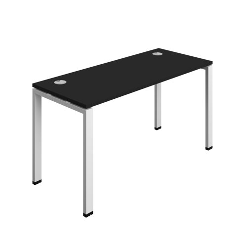 Synergy Bench with Cable Ports: 1 Person (FSC) : Goal Post Leg : 1400 600 Black/White