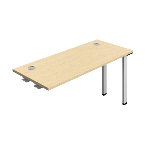 Synergy Bench Extension with Cable Ports: 1 Person (FSC) : 1400 600 Maple/Silver