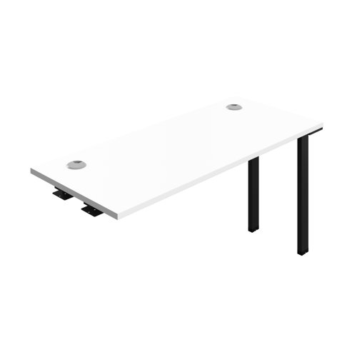 Synergy Bench Extension with Cable Ports: 1 Person (FSC) : 1400 600 White/Black