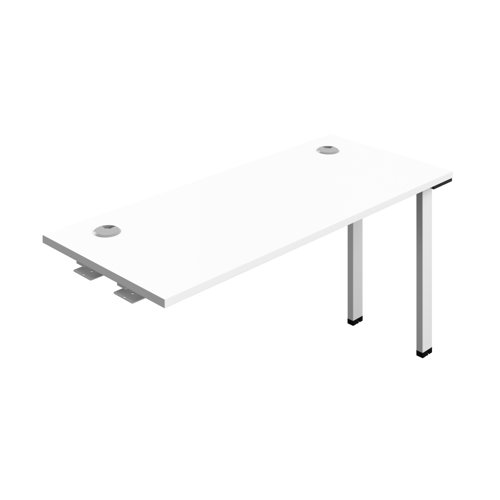 Synergy Bench Extension with Cable Ports: 1 Person (FSC) : 1400 600 White/White