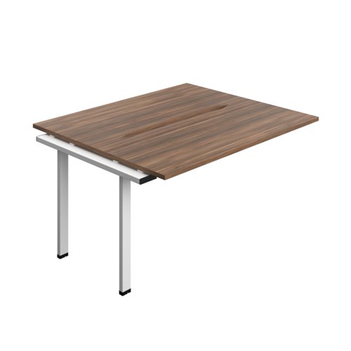 Synergy Bench Extension with Cut Out: 2 Person (FSC) : 1400 700 Dark Walnut/White