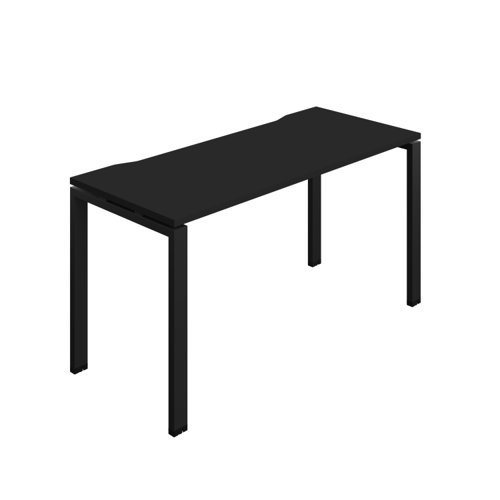 Synergy Bench with Cut Out: 1 Person (FSC) : Goal Post Leg : 1400 700 Black/Black