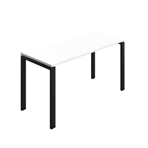Synergy Bench with Cut Out: 1 Person (FSC) : Goal Post Leg : 1400 700 White/Black